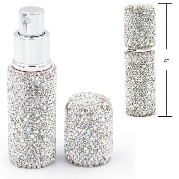 NWT Sparkling Crystal Rhinestone Bling Silver Stocking Stuffers Makeup B…